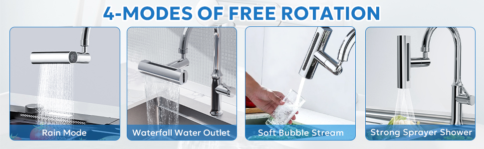 360°Swivel Faucet Extender for Kitchen Sink
