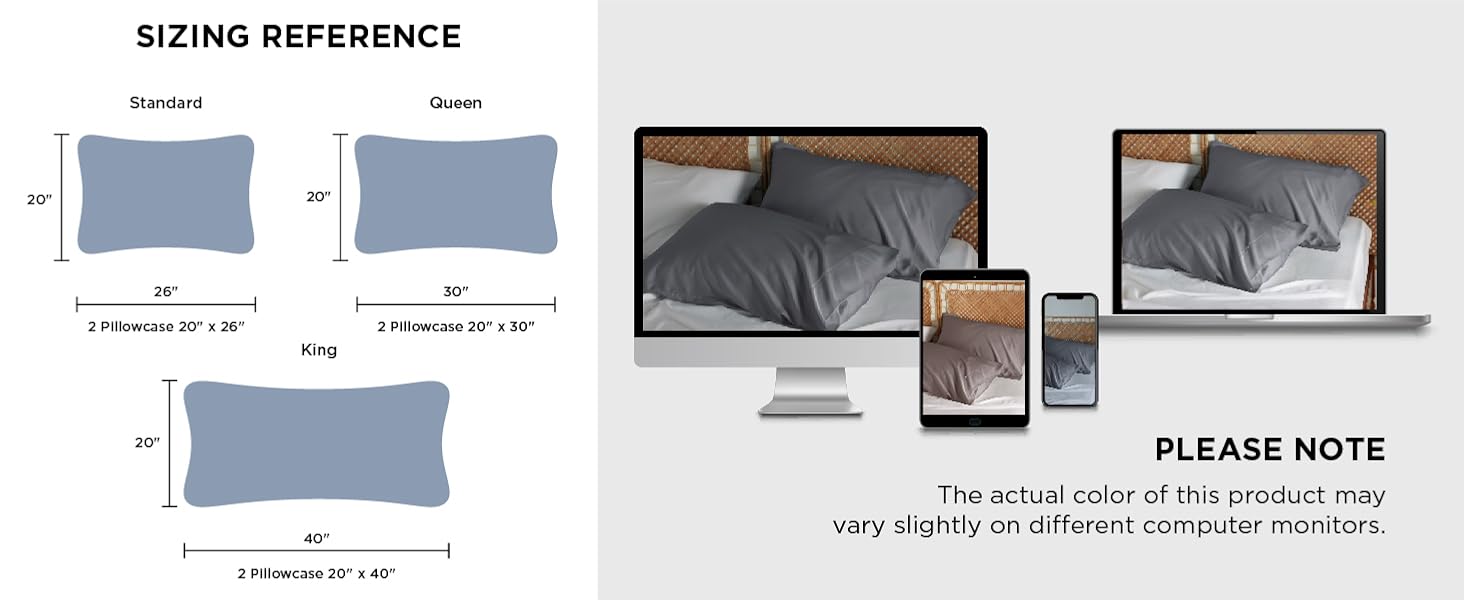 Bedsure Cooling Pillow Case Queen Size 2 Pack Rayon Made from Bamboo