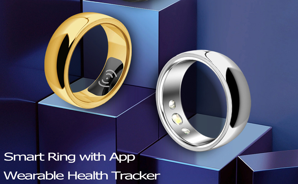 AQCQOOA Smart Ring Health Tracker with App, Smart Rings for