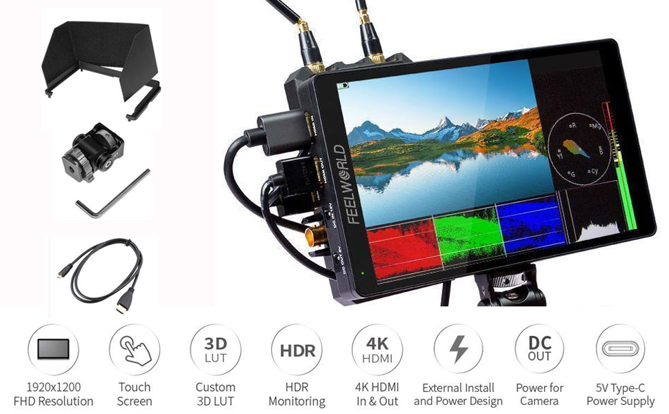 FEELWORLD F7 PRO 7インチ3DLUT FEELWORLD F7 PRO 7 Inch Touch Screen DSLR Camera Field