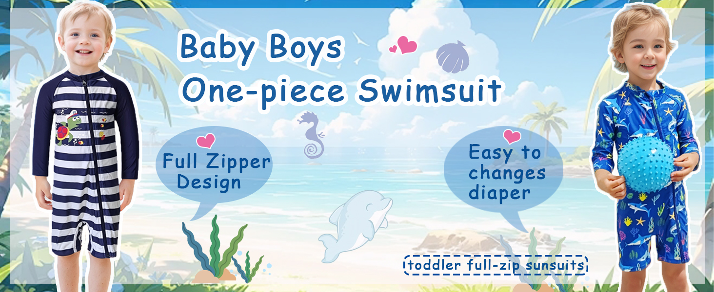 baby boys one piece swimsuit