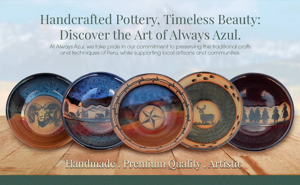 soup plates sets fruit decorative deep cereal tray platters bisque cooking batter blue paint   