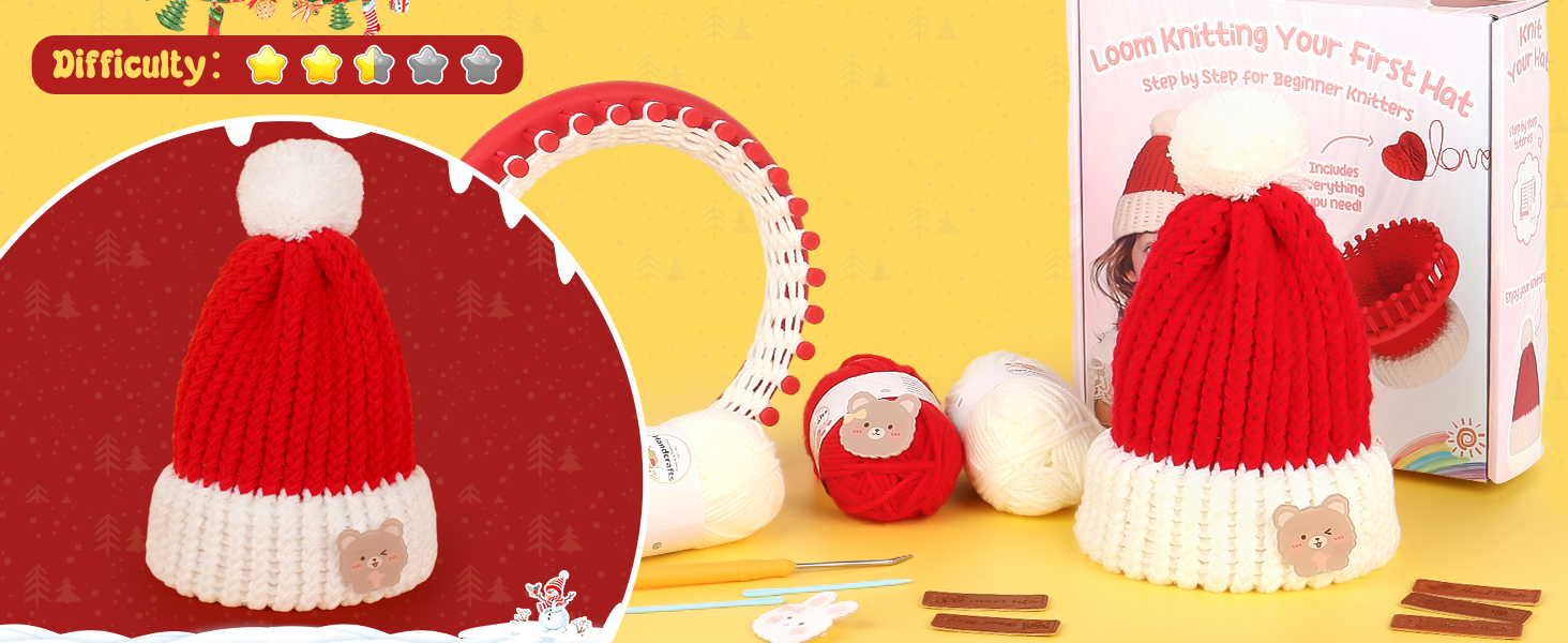 Katech Learn to Knit Hat Knitting Loom Kit, Kids Crochet