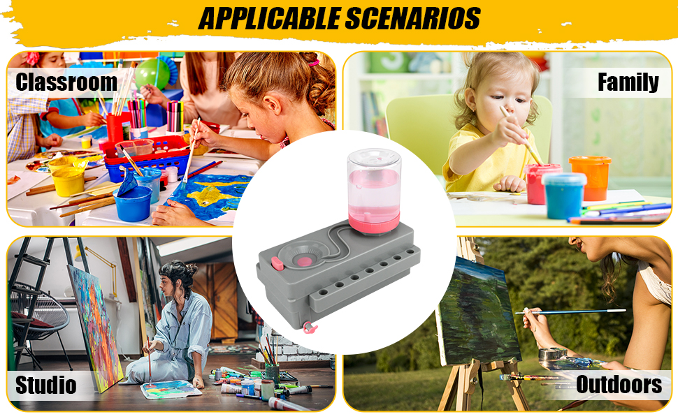 Brush Rinser 2023 New Improved Paint Brush Cleaner, Waterproof Upgrade