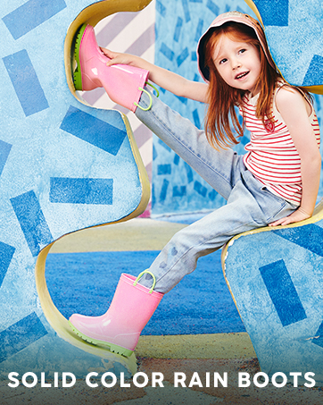 solid color rain boots