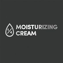 A drop with 1/4 written inside it and a title reading: Moisturizing Cream