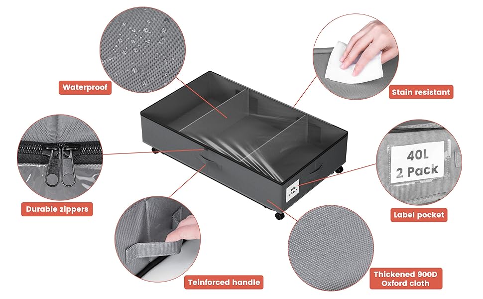 under bed storage box with lid