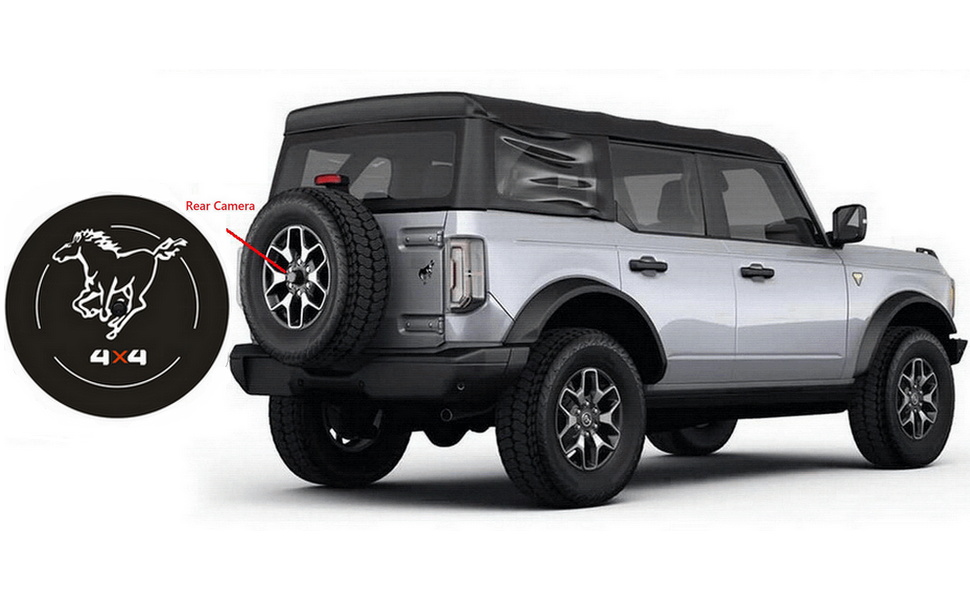 Ford Bronce SUVs Spare tire cover with Camera Hole-2