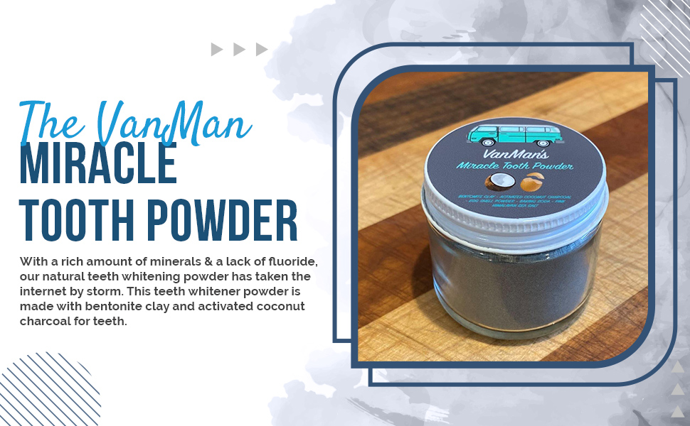 Vanman Tooth Powder with coconut and charcoal