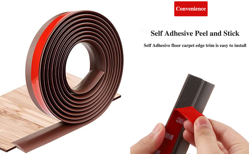 2M Carpet Edge Strip Self Adhesive Floor Planks Carpet to Laminate Door