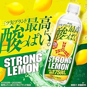 Amazon.co.jp: Asahi Beverage Mitsuya Strong Lemon, 20.4 fl