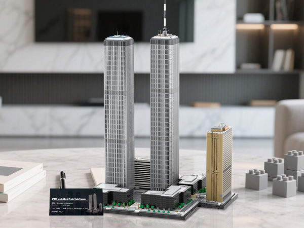 Amazon.com: CubiMythx World Trade Center Building Blocks and