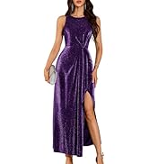 BeryLove Women's Formal Sequin Wedding Guest Dress Sparkly Long Prom Evening Dresses