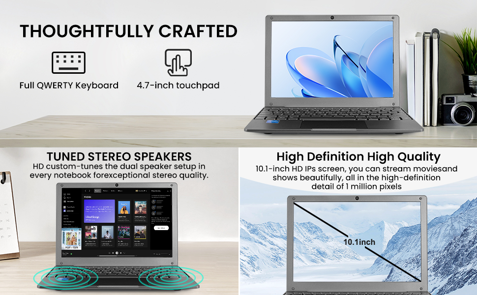 mini laptop 10inch black