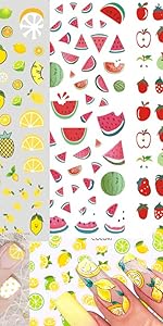 Nail Cartoon Fruit Series Charms 3D Pink Sweet Decals For UV Gel Accessories Manicure Gems Jewelry