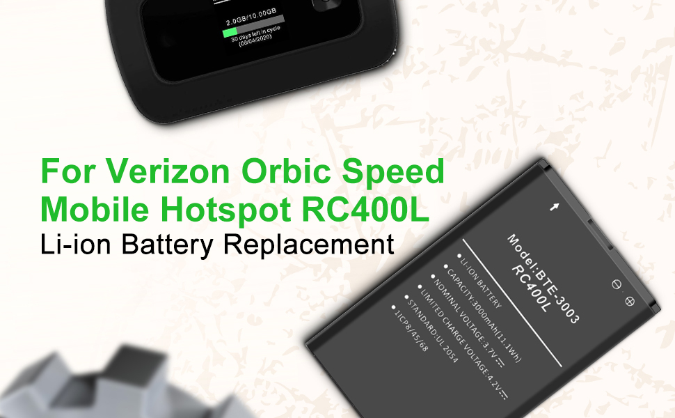 WUHAO BTE3003 Replacement Battery [Upgraded] for Verizon