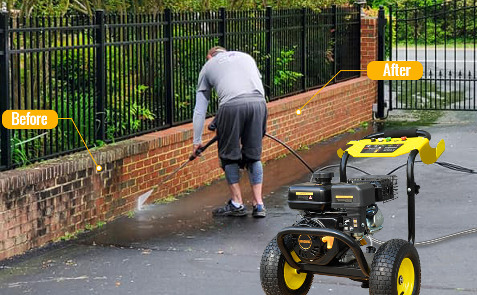 Surmountway Gas Pressure Washer 3600 PSI 2.6 GPM, Gas