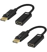 VCE DisplayPort to HDMI Adapter, DP 1.4 Male to HDMI Female Converter Supports 1080P/HDMI 2.0, 2-...