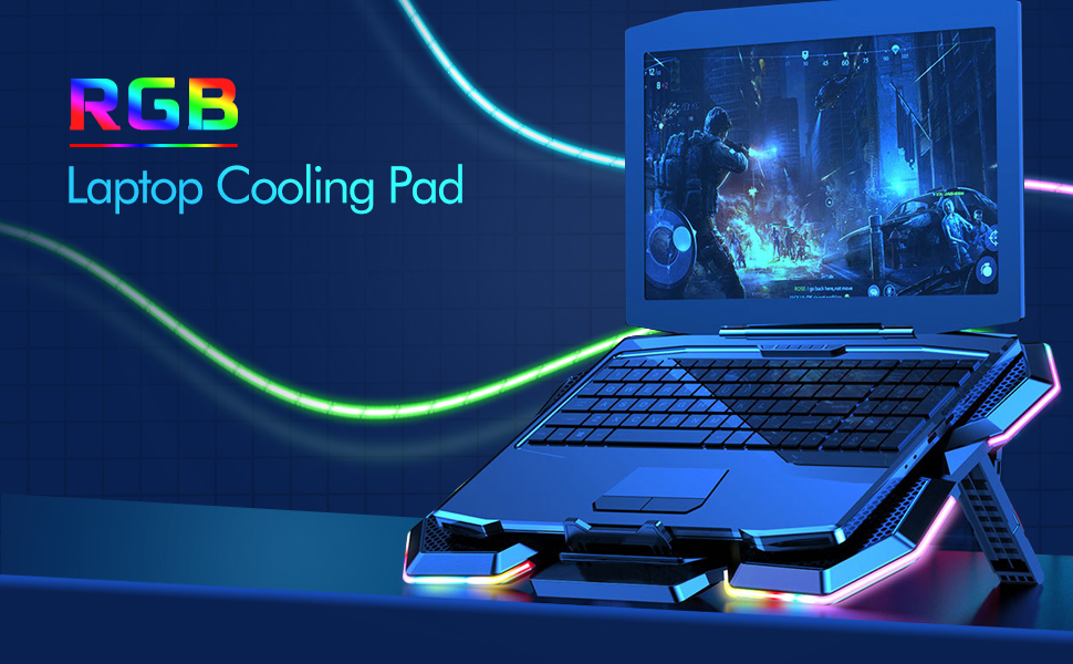 LIANGSTAR Laptop Cooler for 1217 Inch Laptop, 5 Fans Laptop Cooling