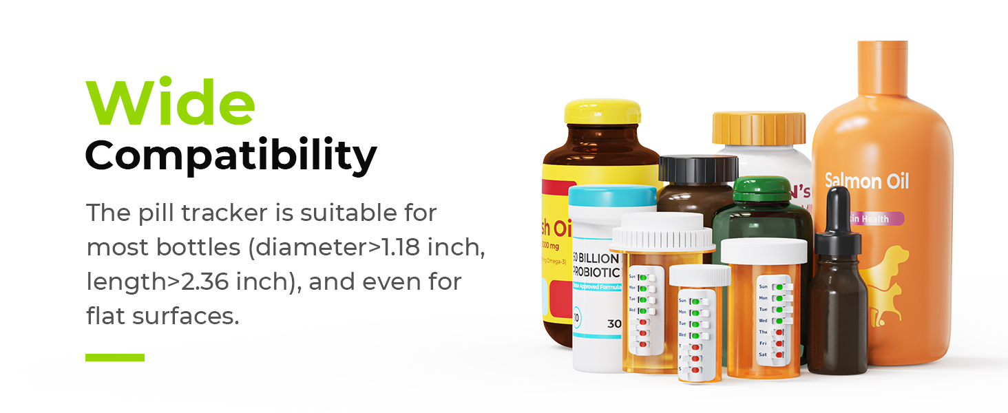 AUVON Compact Pill Reminder, Reusable Weekly Pill Tracker with Anti