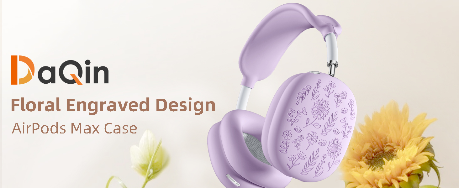 DaQin floral engraved case cover for AirPods Max