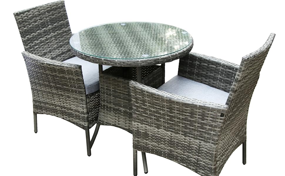 2 seater rattan set