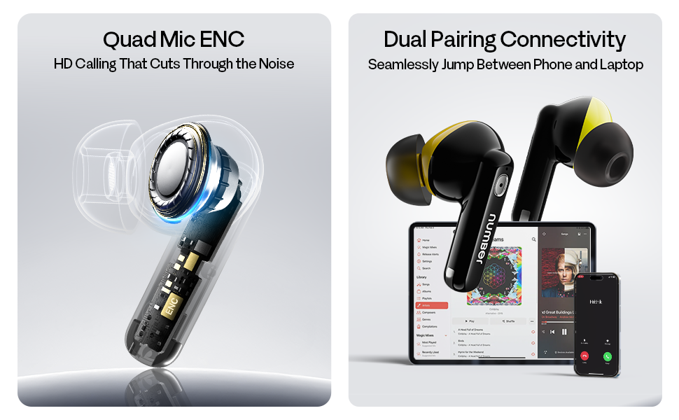 Quad mic ENC Dual pairing