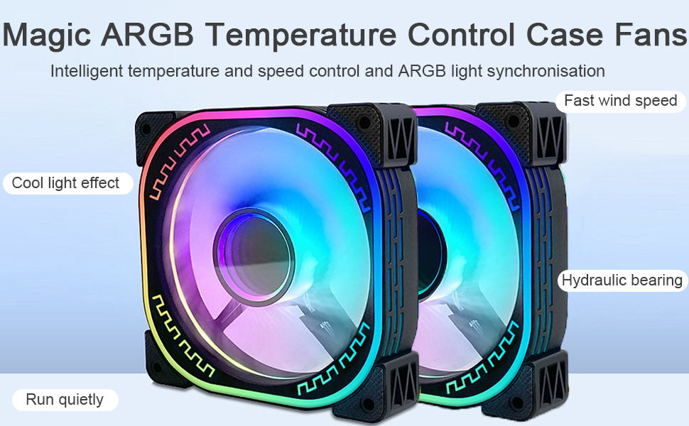 Rightsure ARGB Case Fans, High Performance Cooling Fan, Multiple Fan