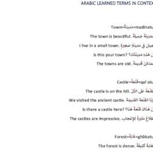 English and Arabic, vocabulary books Language