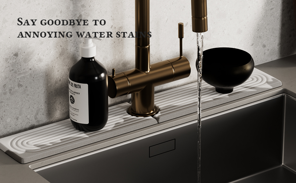 Slow Slog Quick Dry Sink Splash Guard, Instant Dry Stone