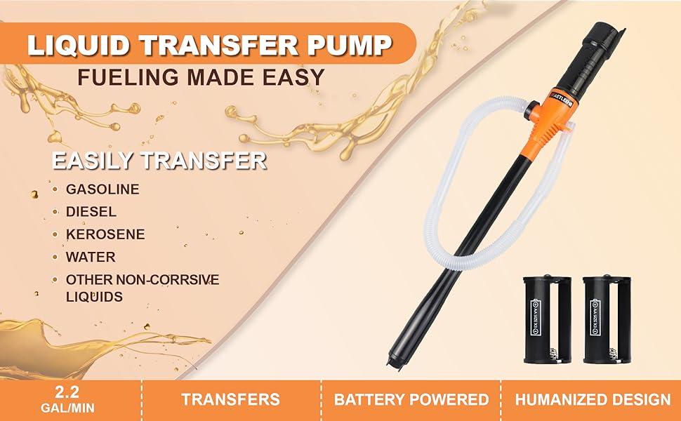 AETLEEMO Portable Power Battery Pump, Battery Operated