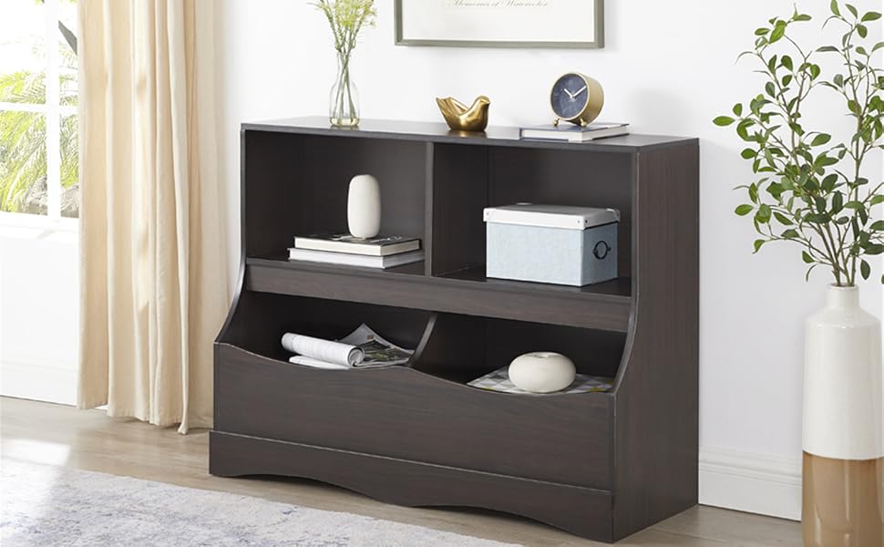 Naomi Home Kids Toy Storage with Bookshelves