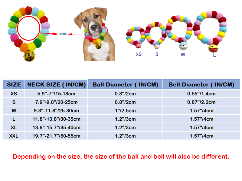 leconpet Pom Pom Dog Collar
