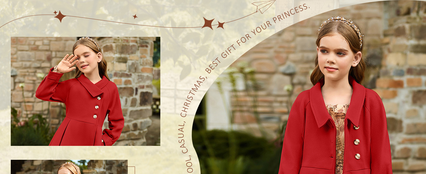 girls red winter coat