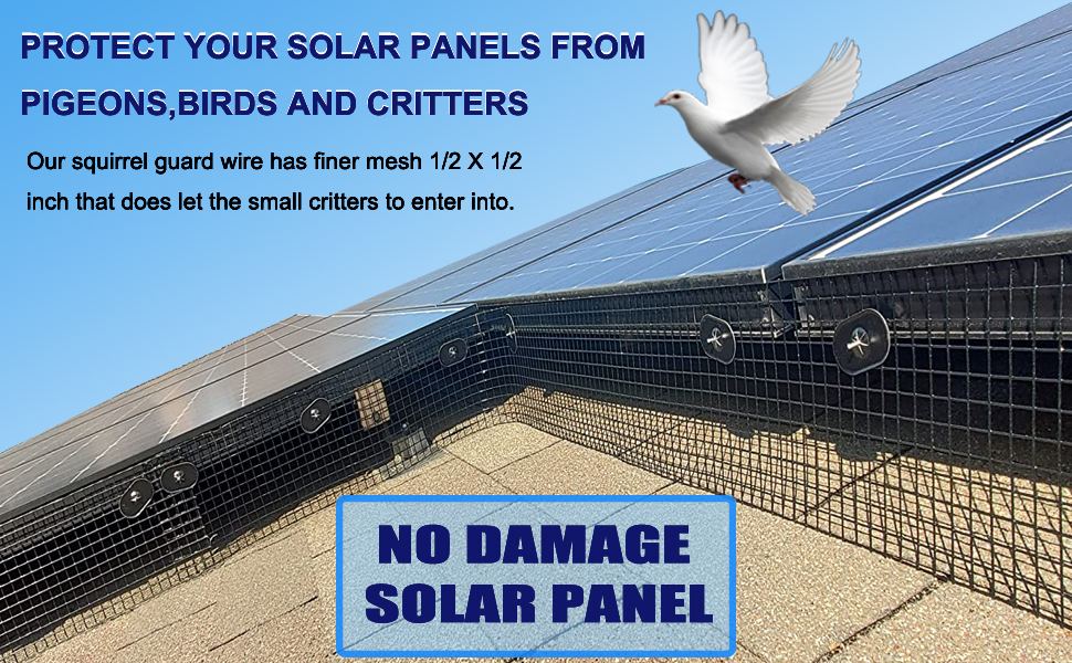 Rocicmhy Hardware Cloth 1/2inch 8x100 Squirrel Guard Wire Mesh,Solar