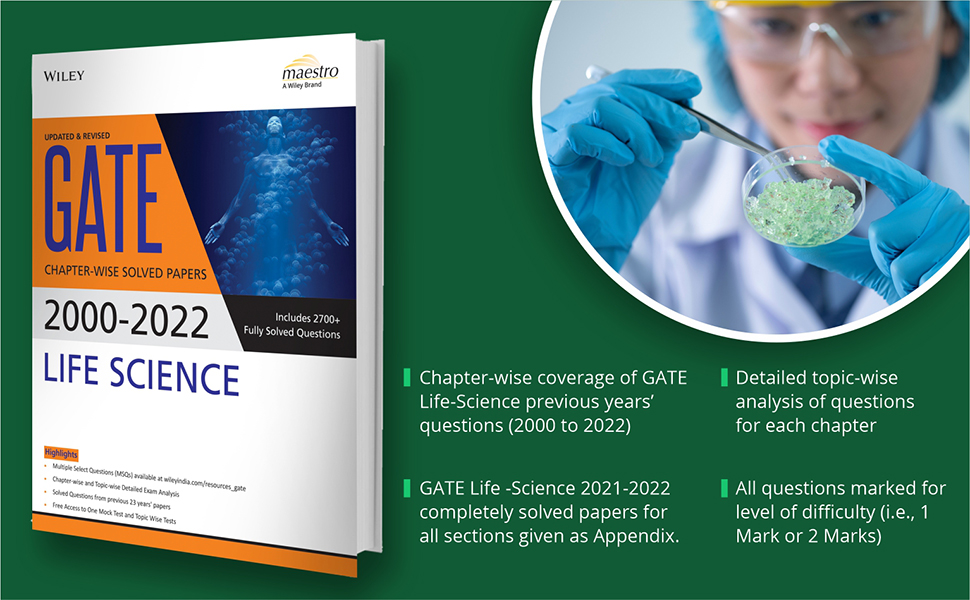 Buy Wiley's GATE Life Science ChapterWise Solved Papers (20002022