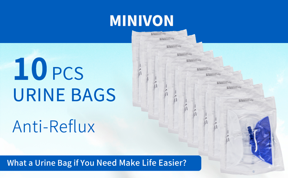 10 packs urine bags Urinary Drainage Bag with Anti-Reflux Chamber