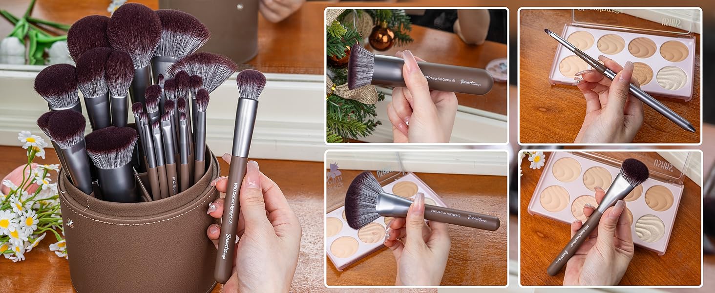 makeup brush set with case;elf makeup brushes