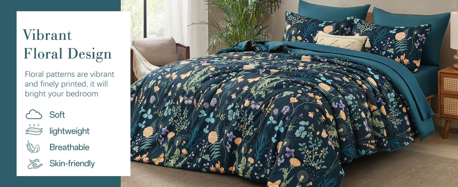 Peacock Blue Comforter Set
