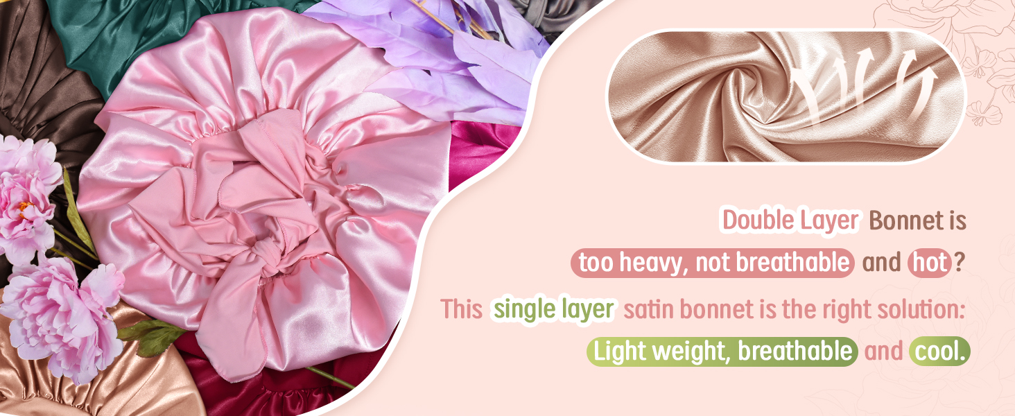 Satin Sleep Bonnet - Customizable Fit