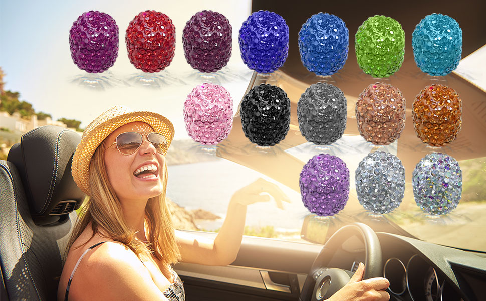 Bling Tire Valve Caps 8 Pack, Bling Rhinestone Car Wheel