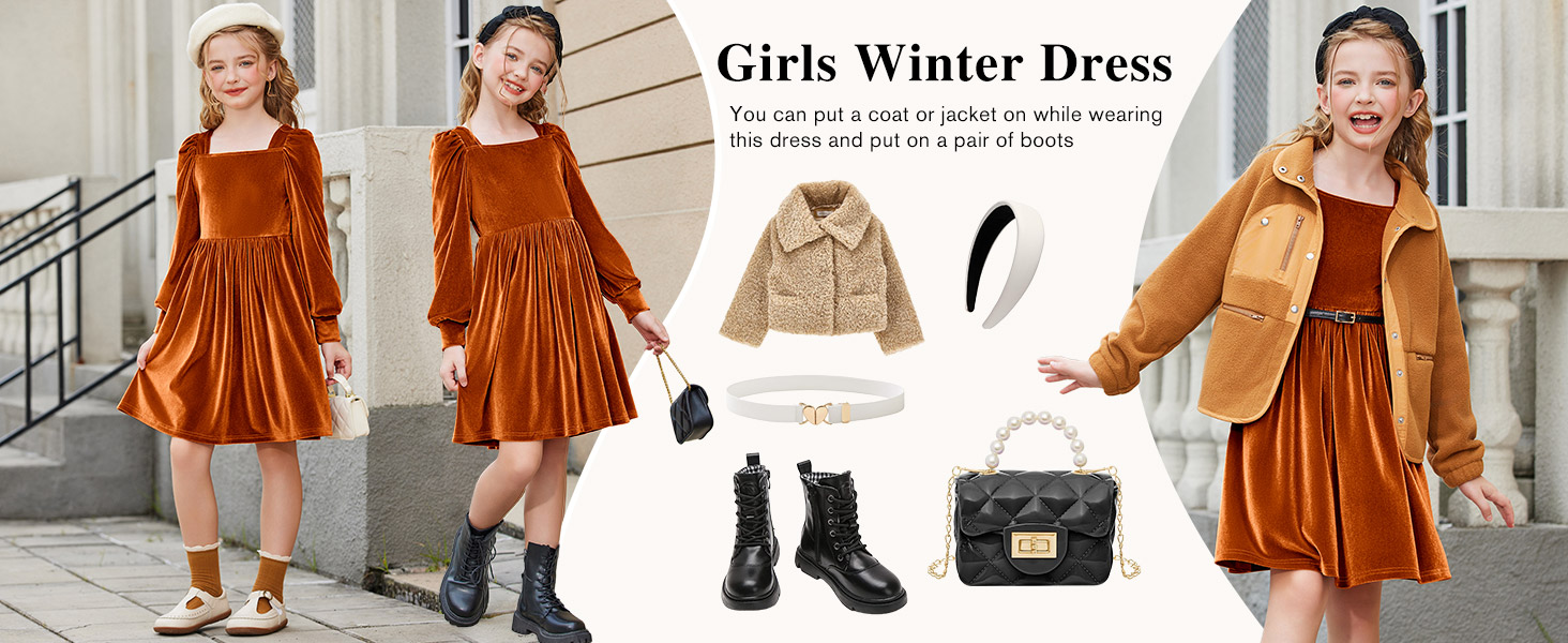 girls velvet dress
