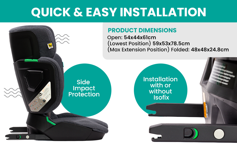 Urban Kanga Wallaroo Portable and Foldable Car Seat Booster Seat ISOFIX