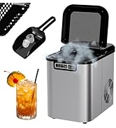 TroniTechnik Eiswürfelmaschine Eiswürfelbereiter aus Edelstahl, Ice Maker, 12kg/24h, 2,2 Liter W...