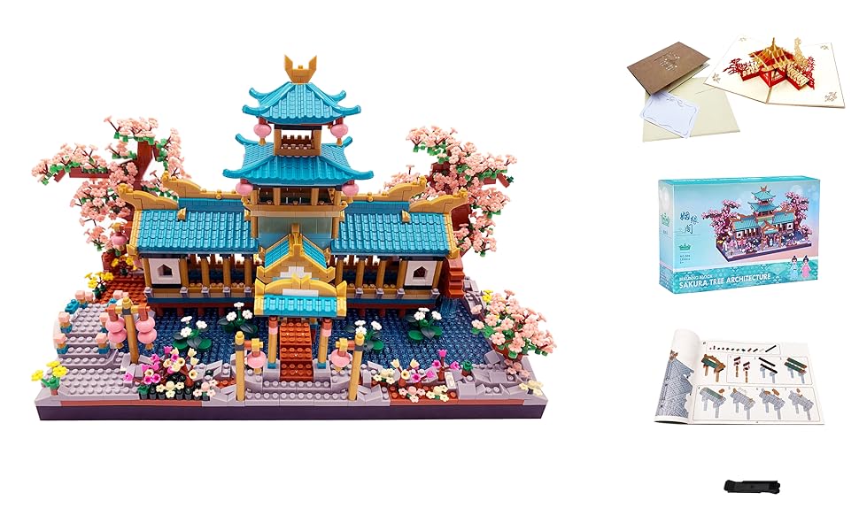 ミニシューモールド＆木製POSTCARDのセット Amazon.com: Alizdd Micro Building Blocks Set，Chinese Suzhou