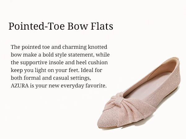 Amazon.com | VIVAIA Azura Women's Flats Pointed Toe Bow Ballet