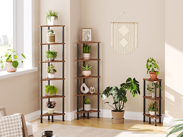 Amazon.com: HOOBRO Corner Shelf Stand, Industrial 6-Tier