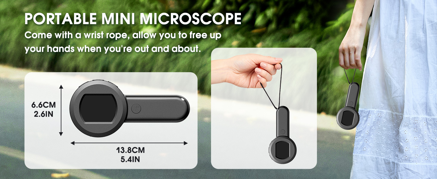 100X Pocket Handheld Mini Portable Digital Microscope Kid Adult Screen Lights Coin Trichomes Jewelry