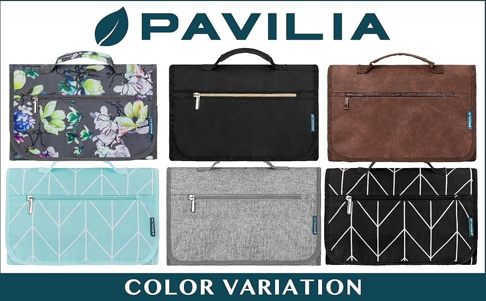 Pavilia travel organizer makeup brush skincare shower airplane shampoo soap bag