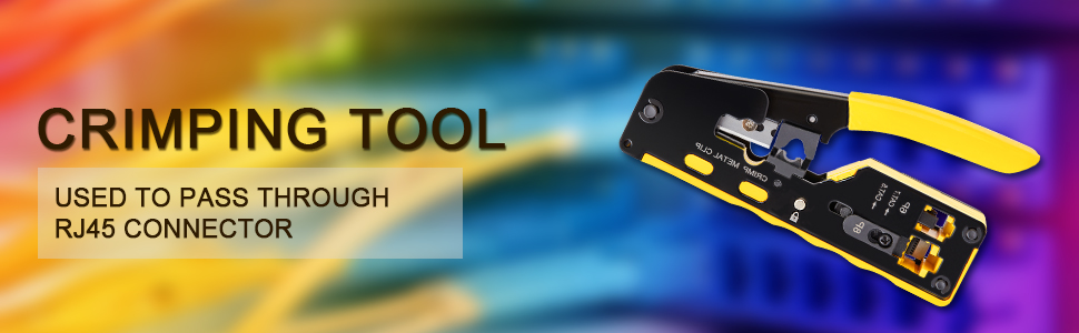 TEENO Pince à Sertir RJ45+RJ12 Outil De Sertissage,aveaconnecteur Réseau CAT5/5E/CAT6/CAT7 Blindé Avea Outils De Cisaillement 10 Pince à Sertir RJ45